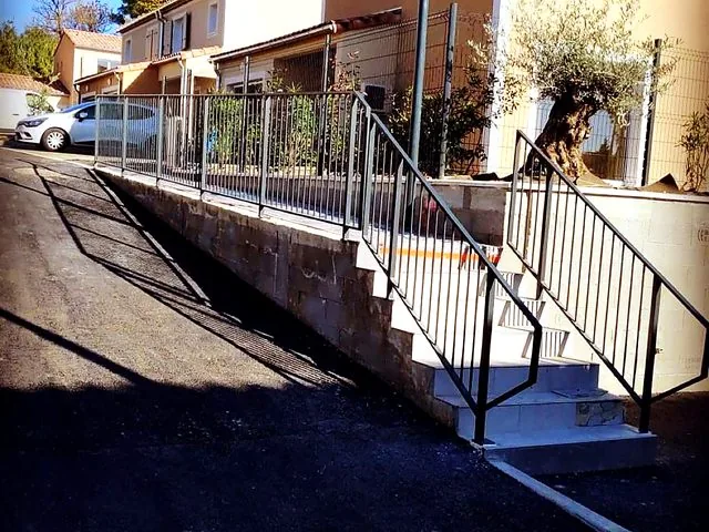 Garde-corps escalier extérieur - La Métallerie Du Sud